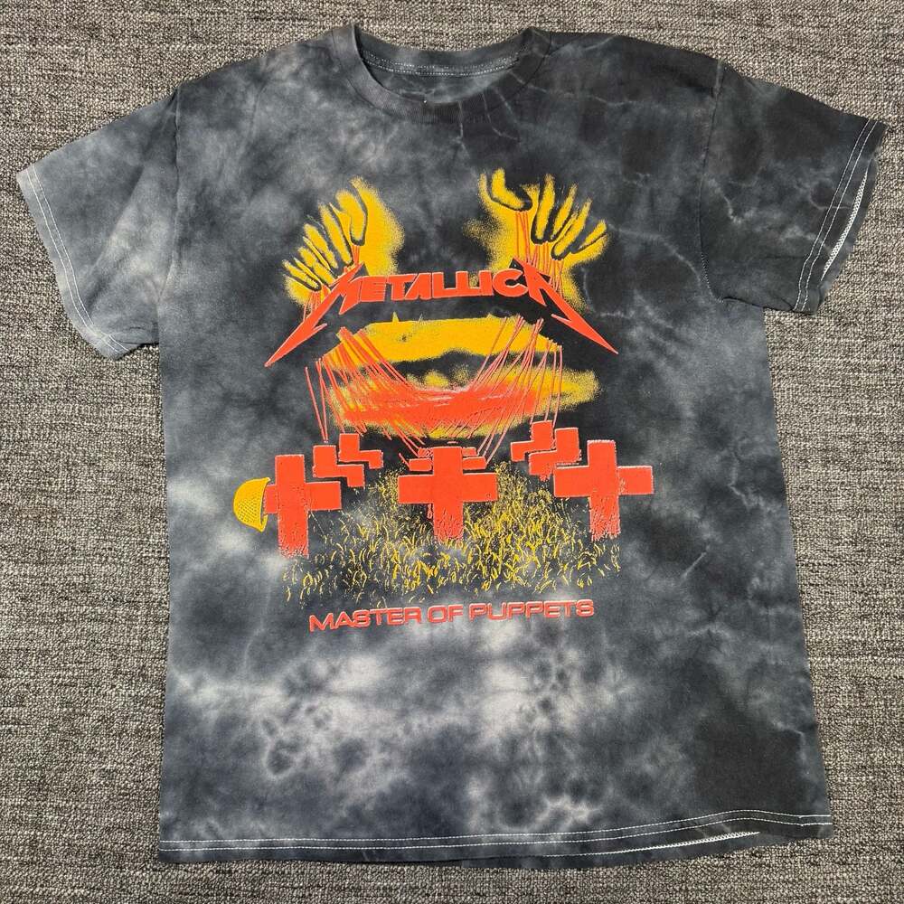 Metallica Master of Puppets Tie-Dye Short Sleeve Graphic T-Shirt